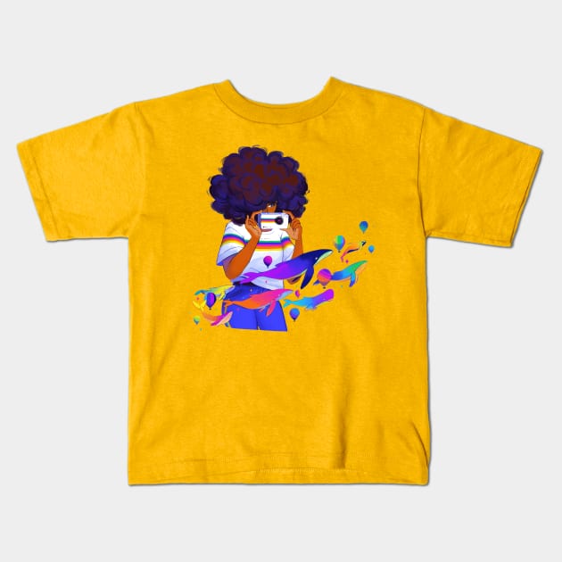 Polychrome Parade Kids T-Shirt by GDBee